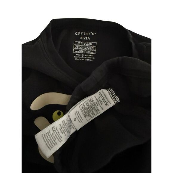 Carter’s sz 2T PJS skeleton glow in the dark pajamas Halloween long sleeve - Picture 4 of 4